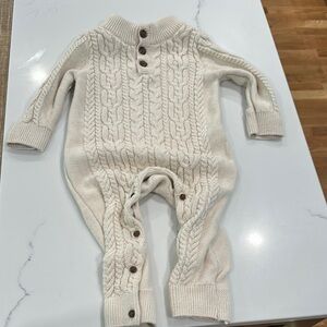 GAP Beige Cable Knit Baby Sweater